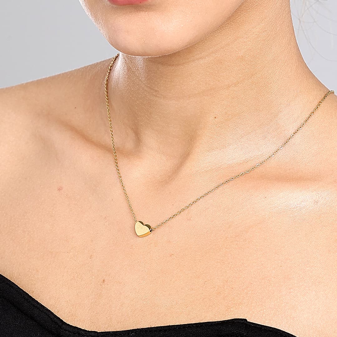Gold Custom Heart Necklace