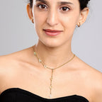 Gold Custom Initials Lariat Name Necklace