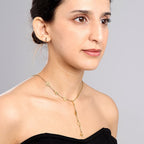 Gold Custom Initials Lariat Name Necklace