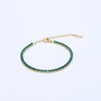 Gold Emerald Tennis Bracelet