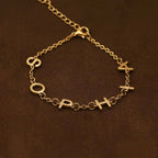 Gold Custom Letter Name Bracelet