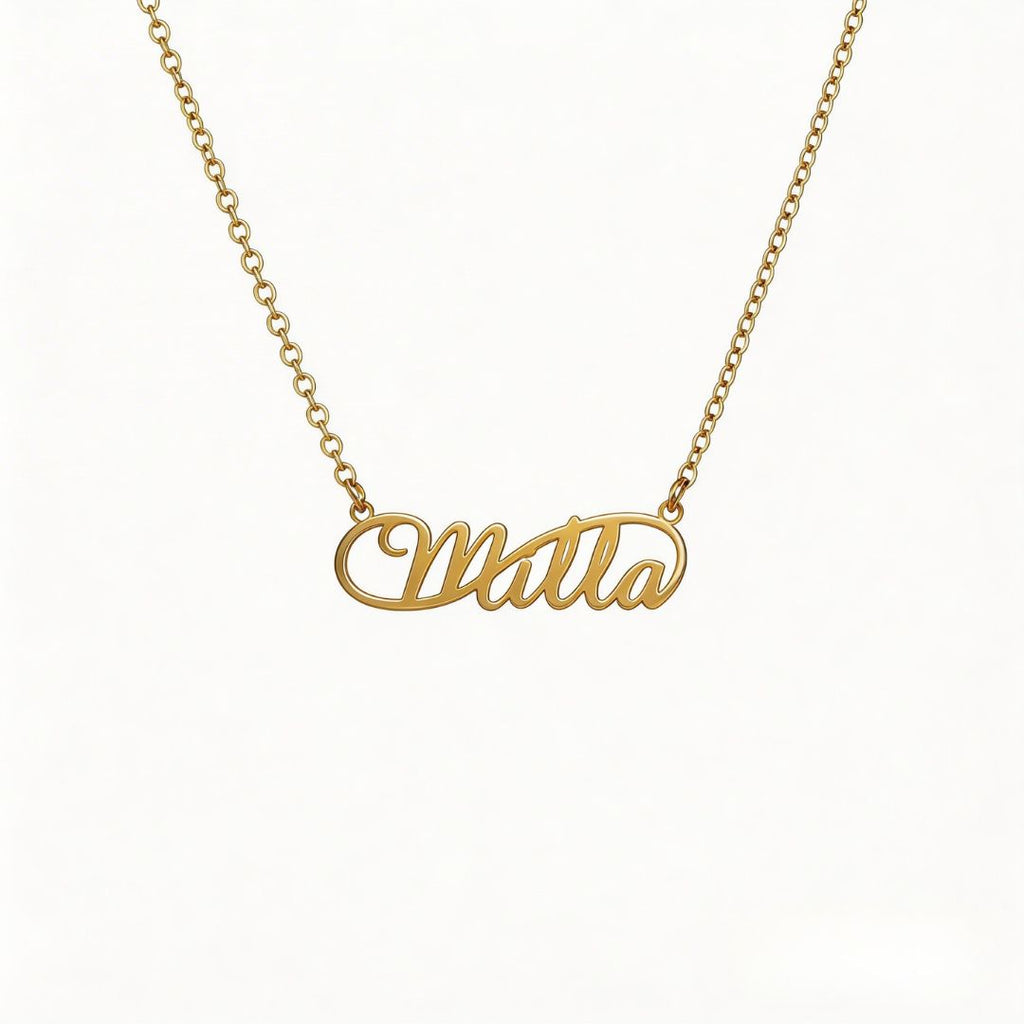 Gold Custom Infinity Name Necklace
