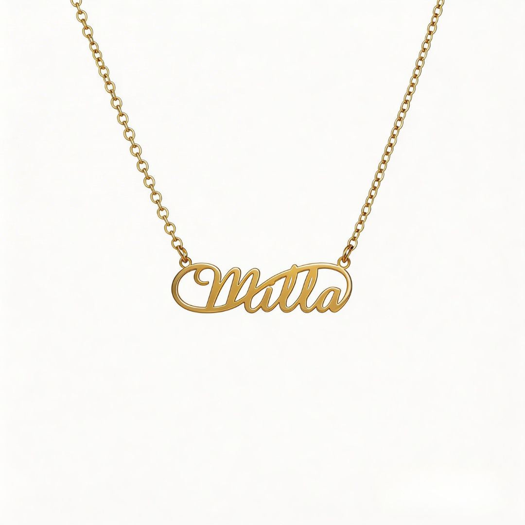 Gold Custom Infinity Name Necklace