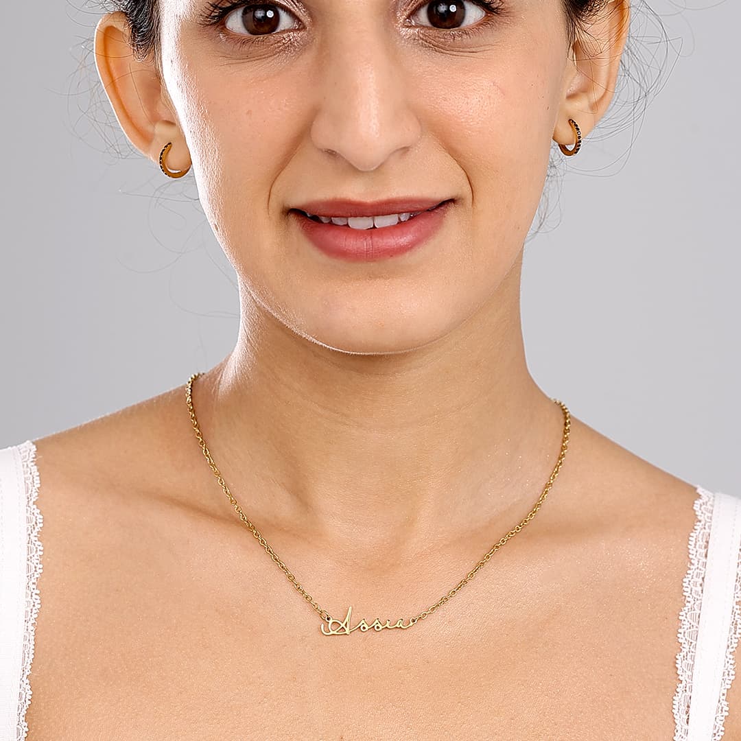 Gold Dainty Custom Name Necklace