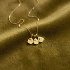 Gold Personalized Initial Birthstone Necklace