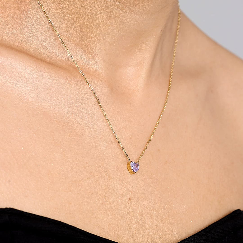 Gold Trueheart Birthstone Necklace