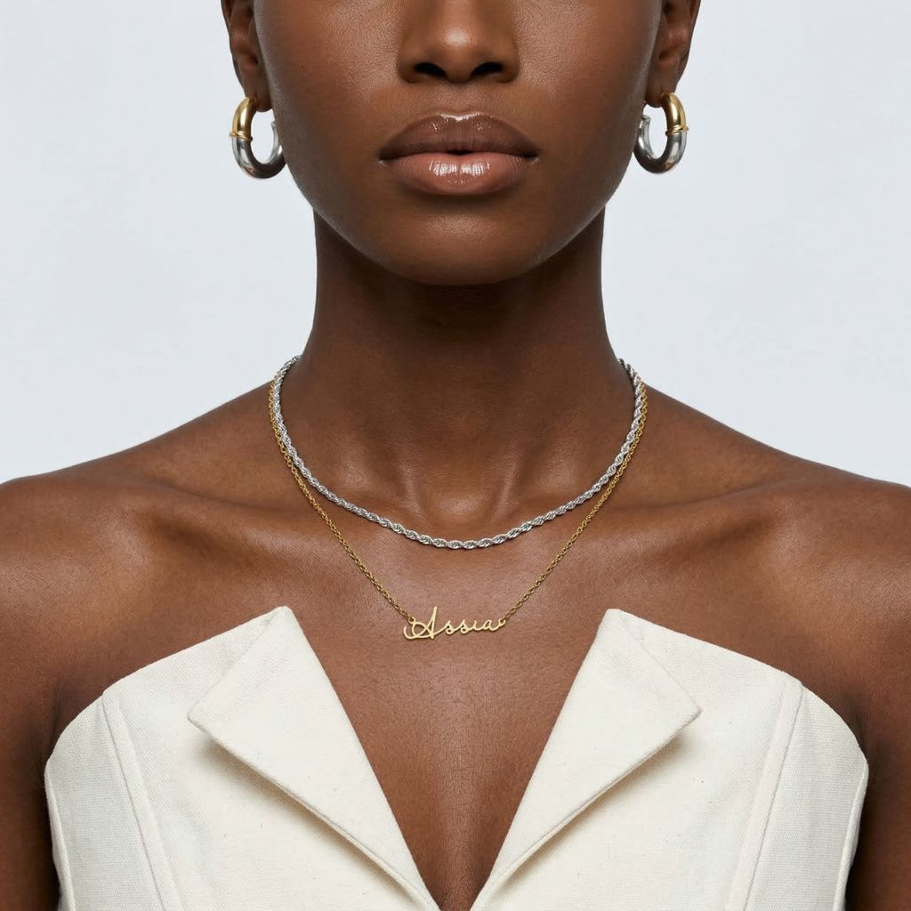 Gold Dainty Custom Name Necklace