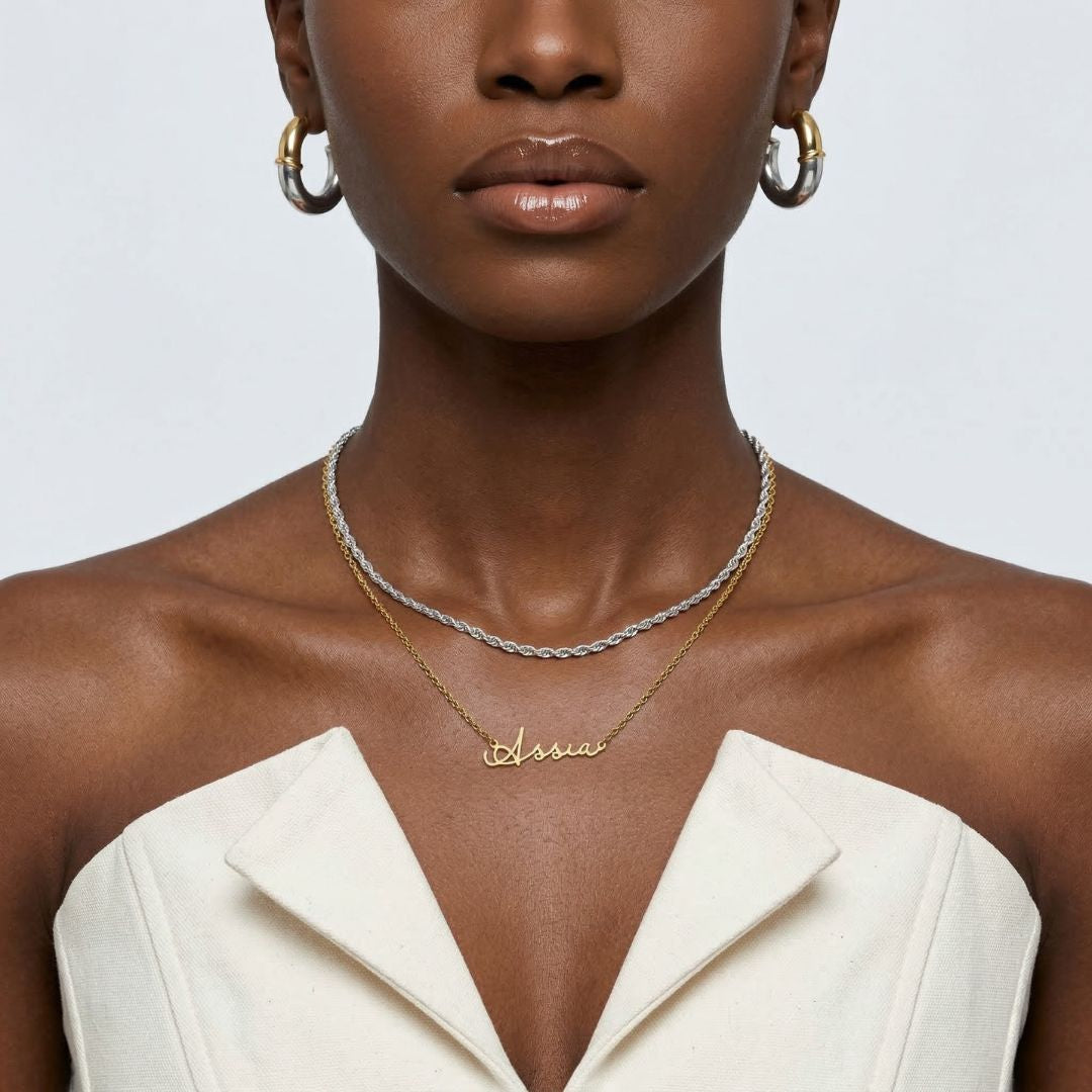 Gold Dainty Custom Name Necklace
