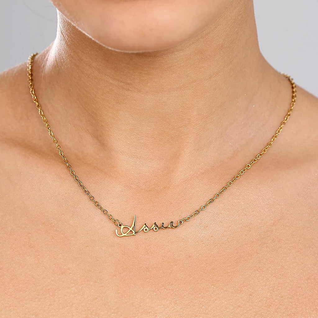 Gold Dainty Custom Name Necklace