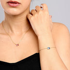 Gold Toi et Moi Birthstone Bracelet