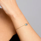 Gold Toi et Moi Birthstone Bracelet
