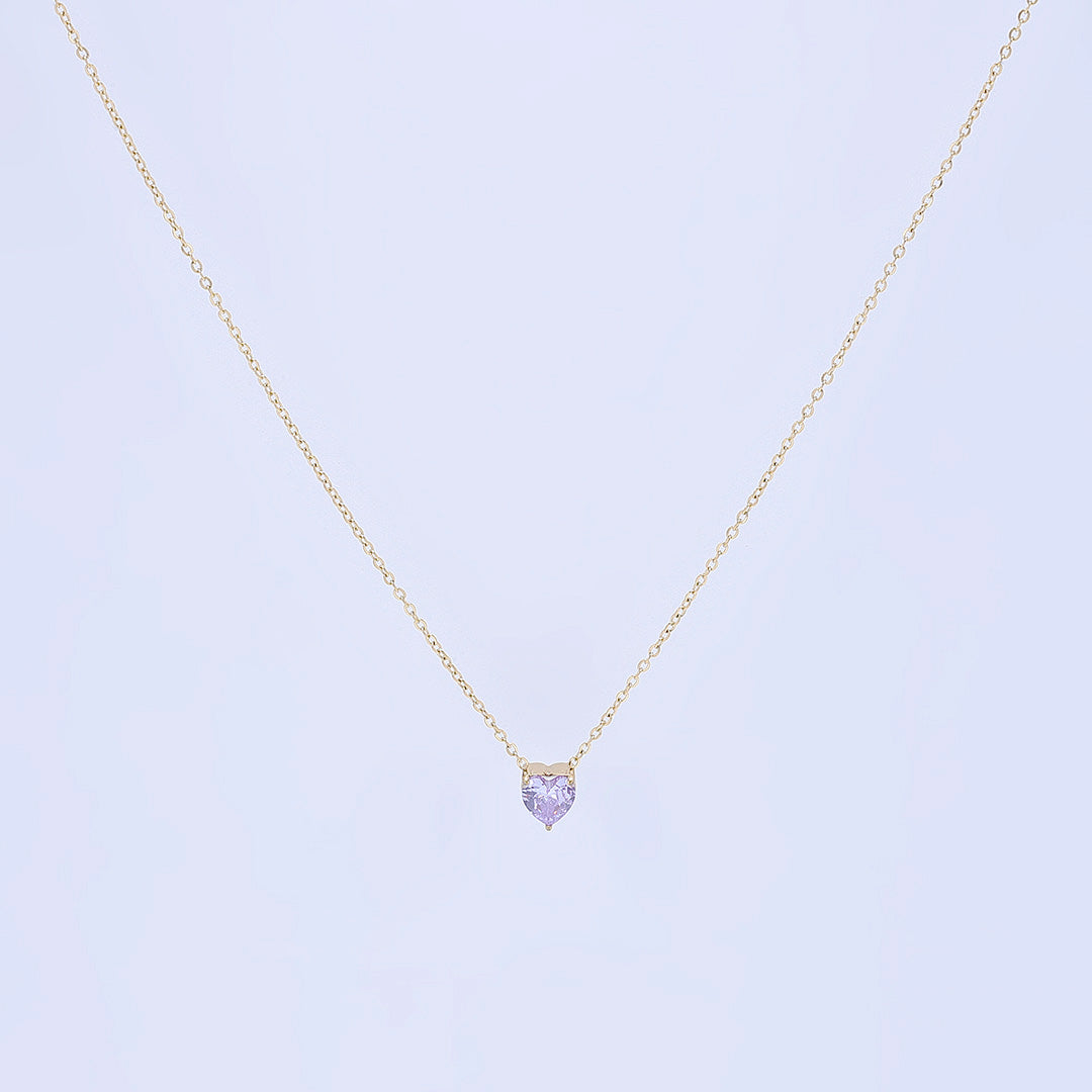 Gold Trueheart Birthstone Necklace