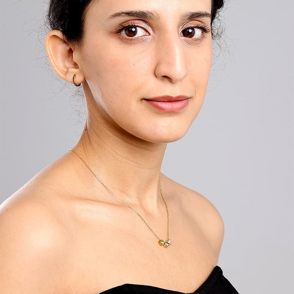 Gold Hannah Birthstone Necklace