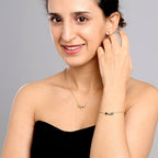 Gold Hannah Birthstone Necklace