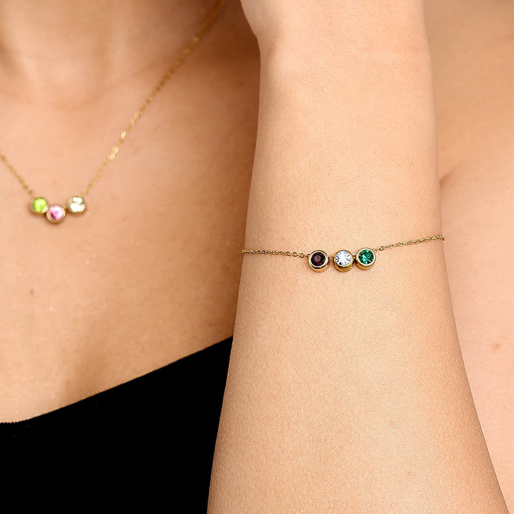 Gold Hannah Birthstone Bracelet