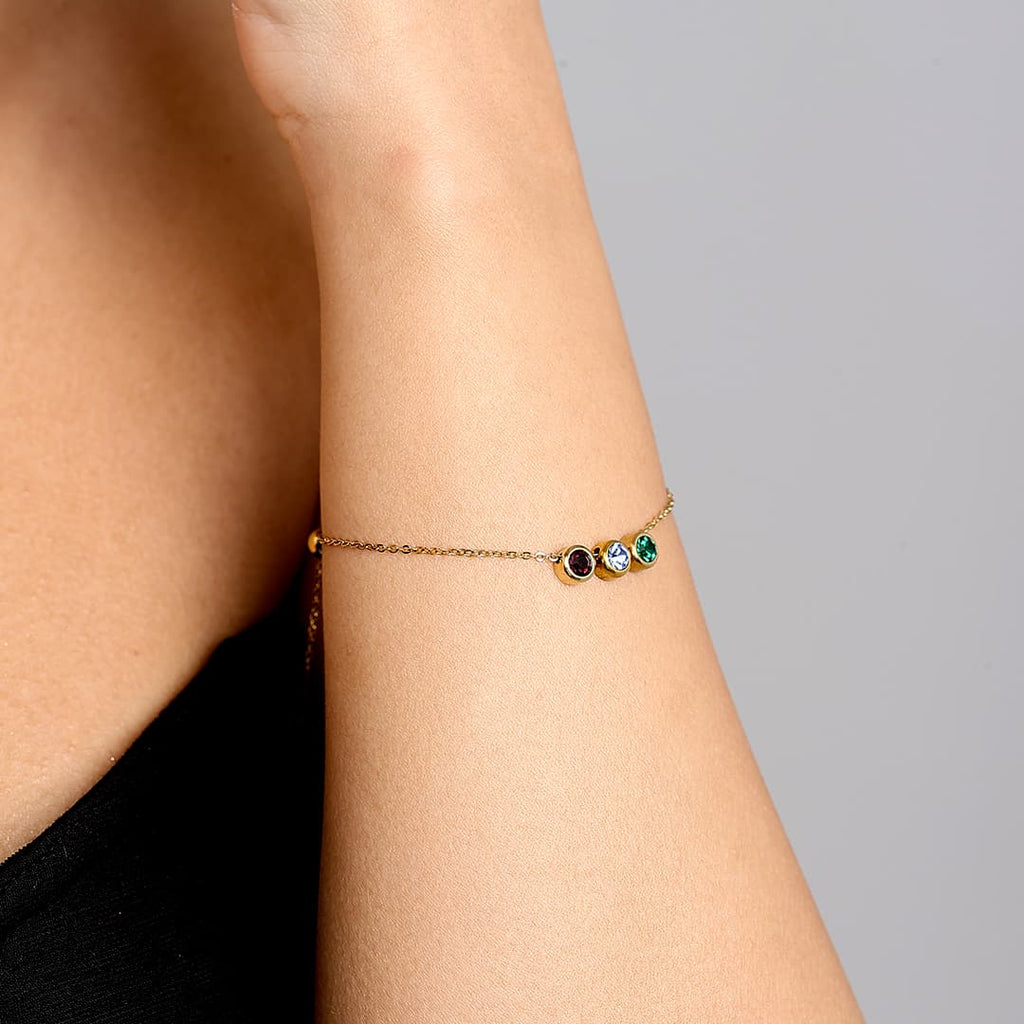 Gold Hannah Birthstone Bracelet