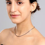 Gold Tiny Birthstone Tennis Necklace