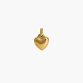 JUNE ELLE 18K gold plated stainless steel Petite Puffy Heart Charm pendant, clear front view