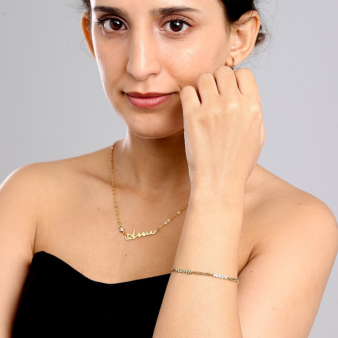 Gold Custom Multi Name Bracelet