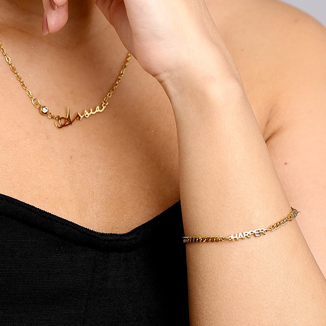 Gold Custom Multi Name Bracelet