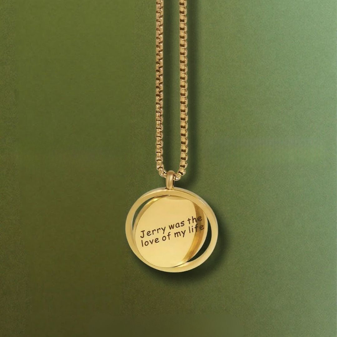 Gold Aura Engraved Necklace