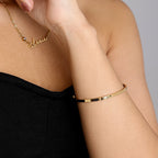 Gold Custom Engraved Bangle