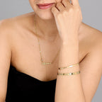 Gold Custom Engraved Bangle