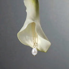 Gold Freshwater Pearl Drop Necklace