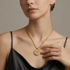 Gold Aura Engraved Necklace