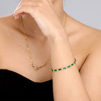 Gold Baguette Tennis Bracelet