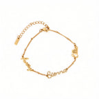 Gold Script Name Bracelet