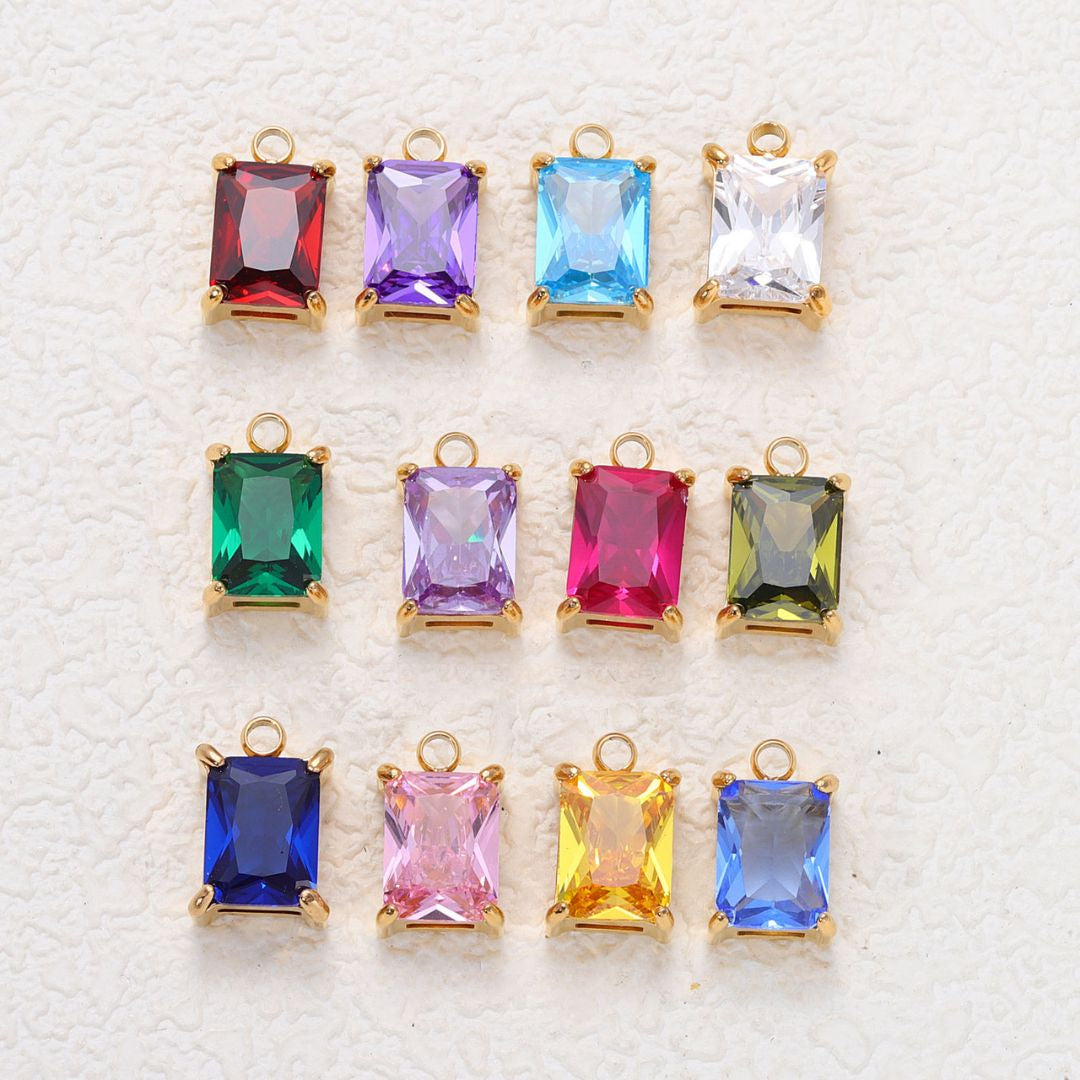 Gold Portia Birthstone Charm
