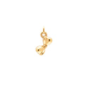 JUNE ELLE 18K gold plated 316L stainless steel tiny bow pendant on a white background, standalone charm only.