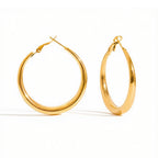 Gold Nova 40mm Hoop Earrings