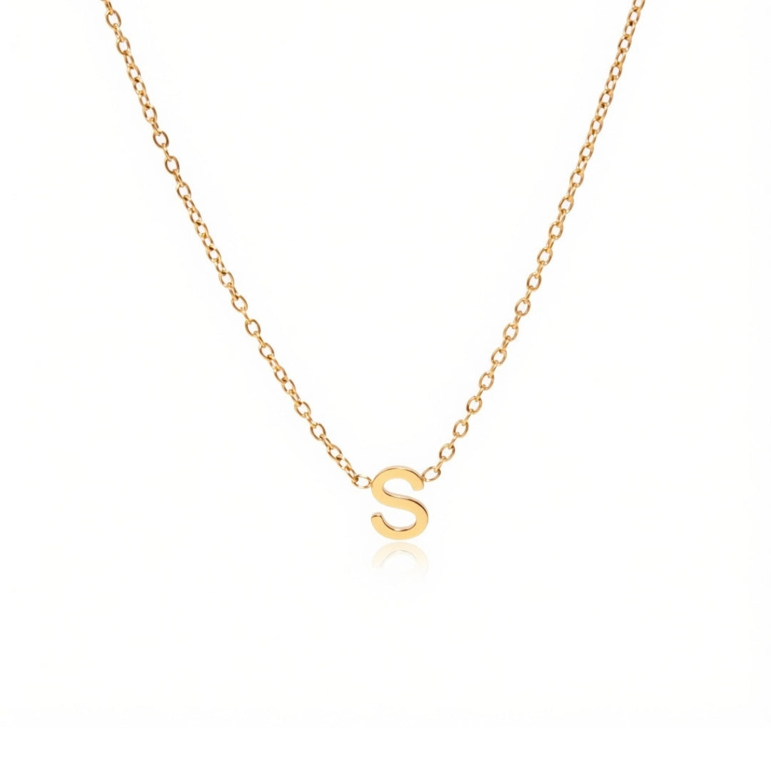 Gold Aria Initial Necklace