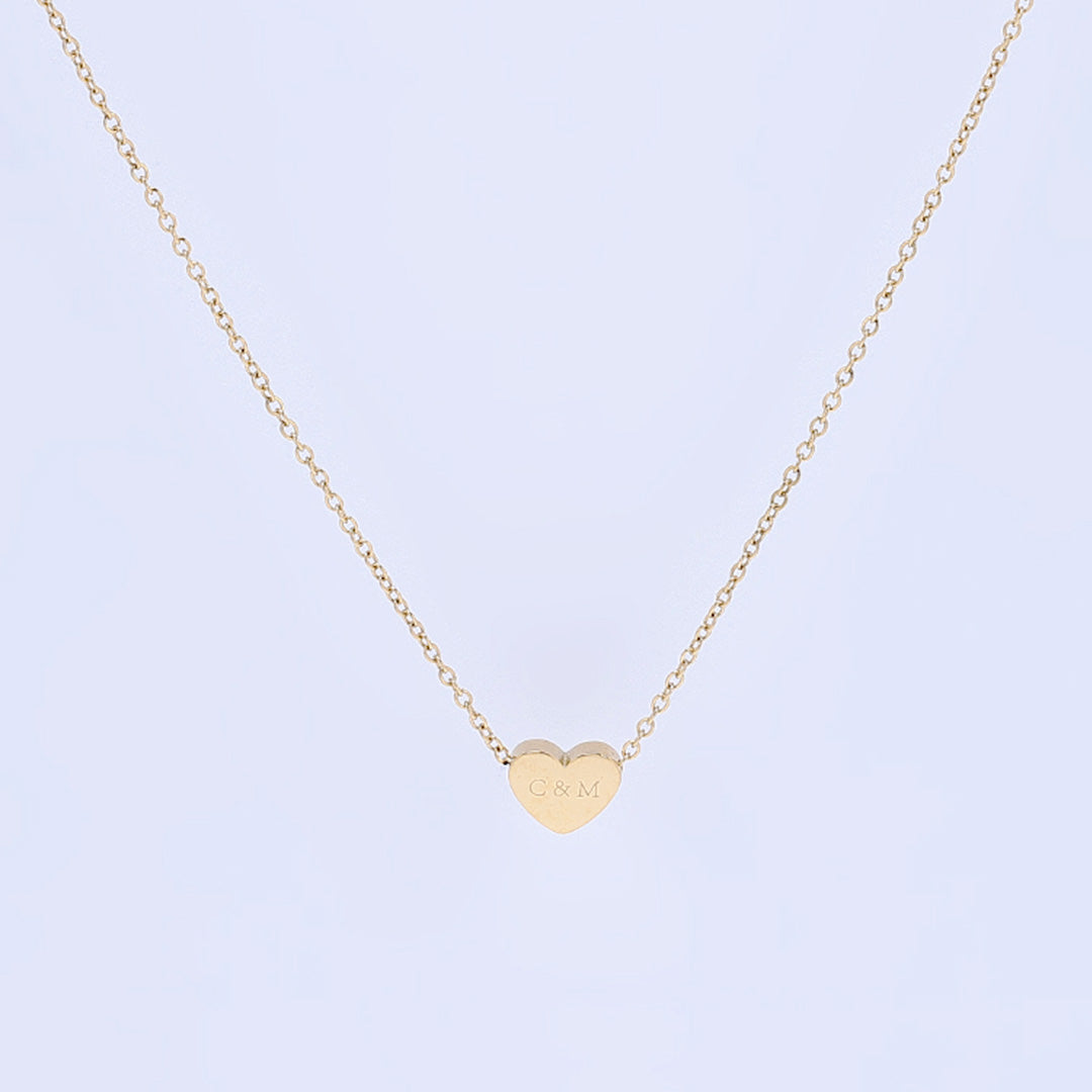 Gold Custom Heart Necklace