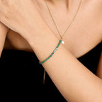 Gold Emerald Tennis Bracelet