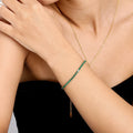Gold Emerald Tennis Bracelet
