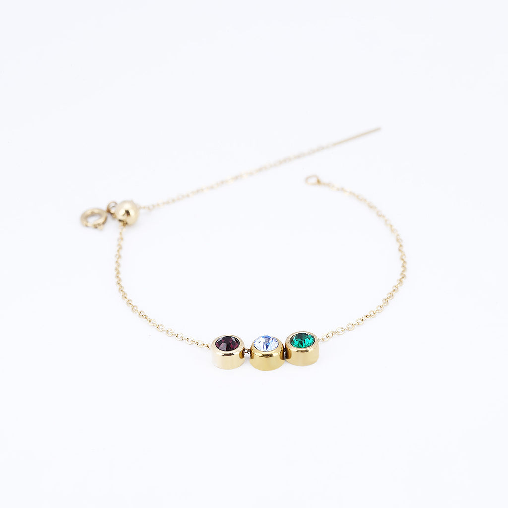 Gold Hannah Birthstone Bracelet