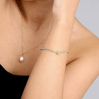 Gold Initial Tennis Bracelet