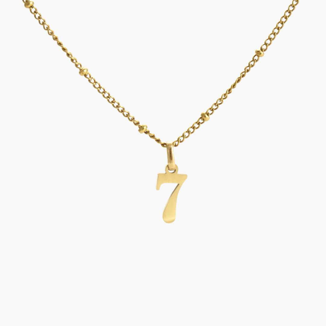 Gold Lucky Number Charm