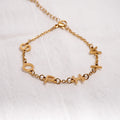 Gold Custom Letter Name Bracelet