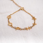 Gold Custom Letter Name Bracelet