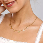Gold Isabella Letter Name Necklace