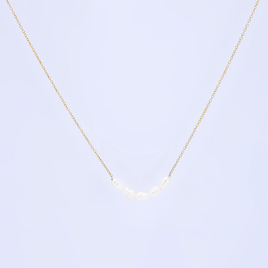 Gold Freshwater Pearl Necklace