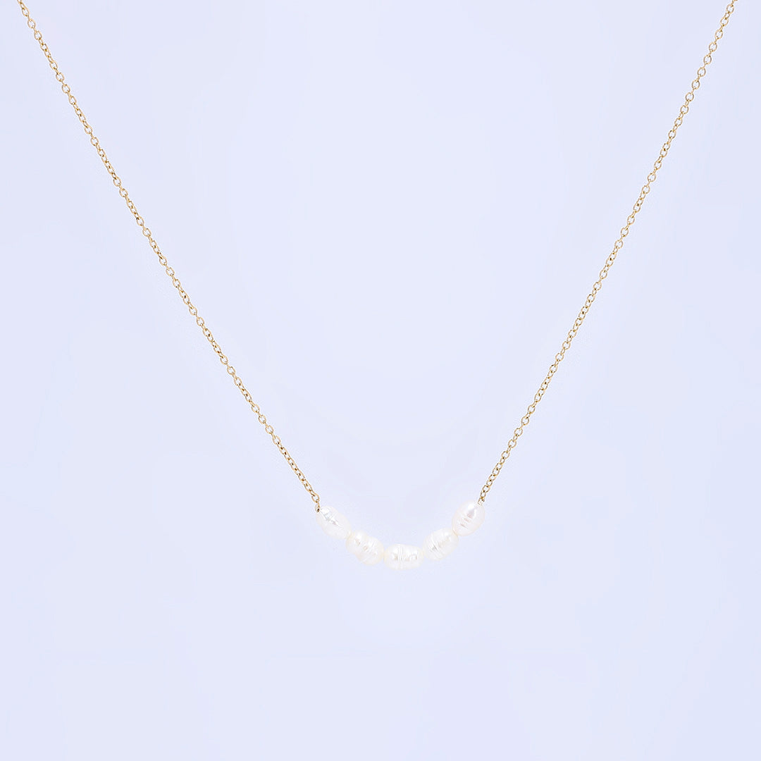 Gold Freshwater Pearl Necklace