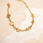 Gold Custom Letter Name Bracelet