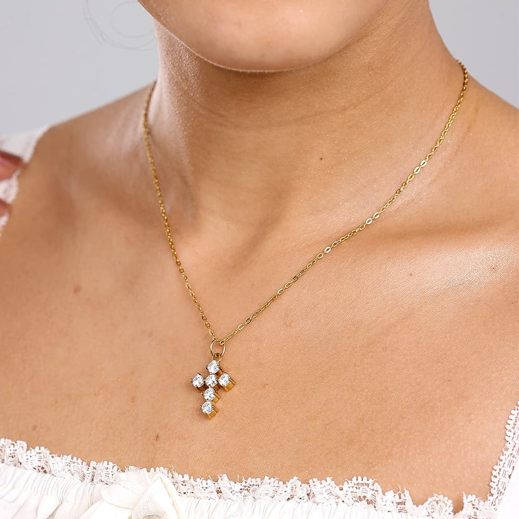 Gold Everyday Cross Necklace