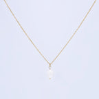 Gold Freshwater Pearl Drop Necklace