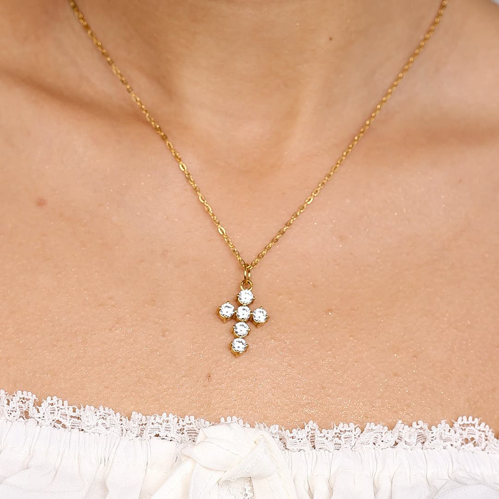 Gold Everyday Cross Necklace